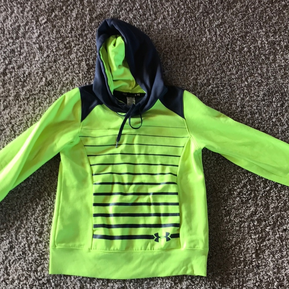Neon Yellow + Gray Under Armour Storm Hoodie